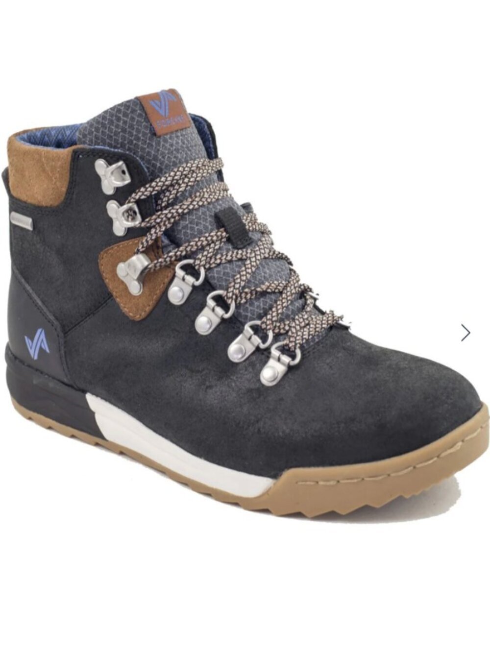 Forsake Patch Waterproof Leather Hiking Boots Black Tan Women Size 6.5